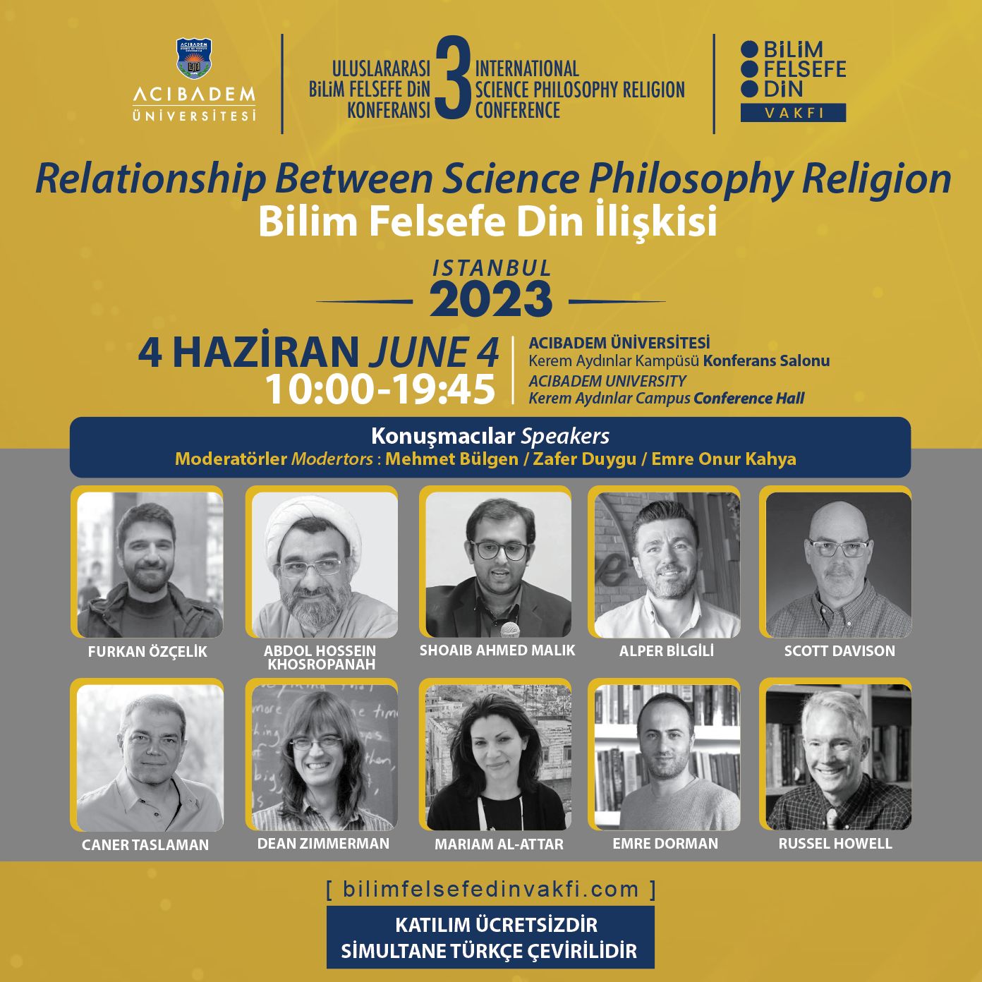 سومین کنفرانس  بین  المللی براهین وجود خدا در استانبول