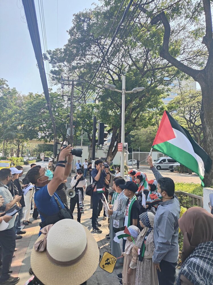 برگزاری تجمع همبستگی با فلسطین در تایلند + عکس