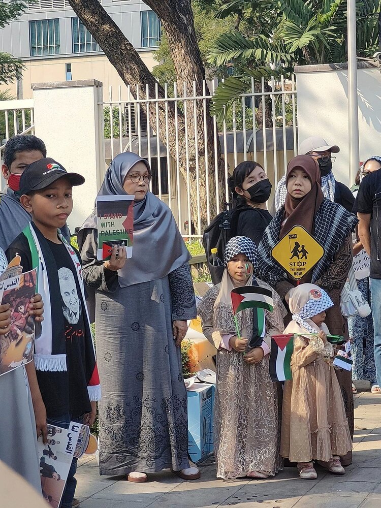 برگزاری تجمع همبستگی با فلسطین در تایلند + عکس