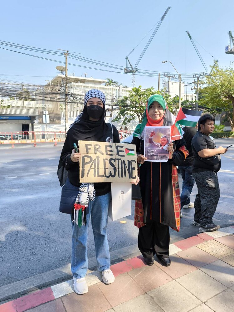 برگزاری تجمع همبستگی با فلسطین در تایلند + عکس