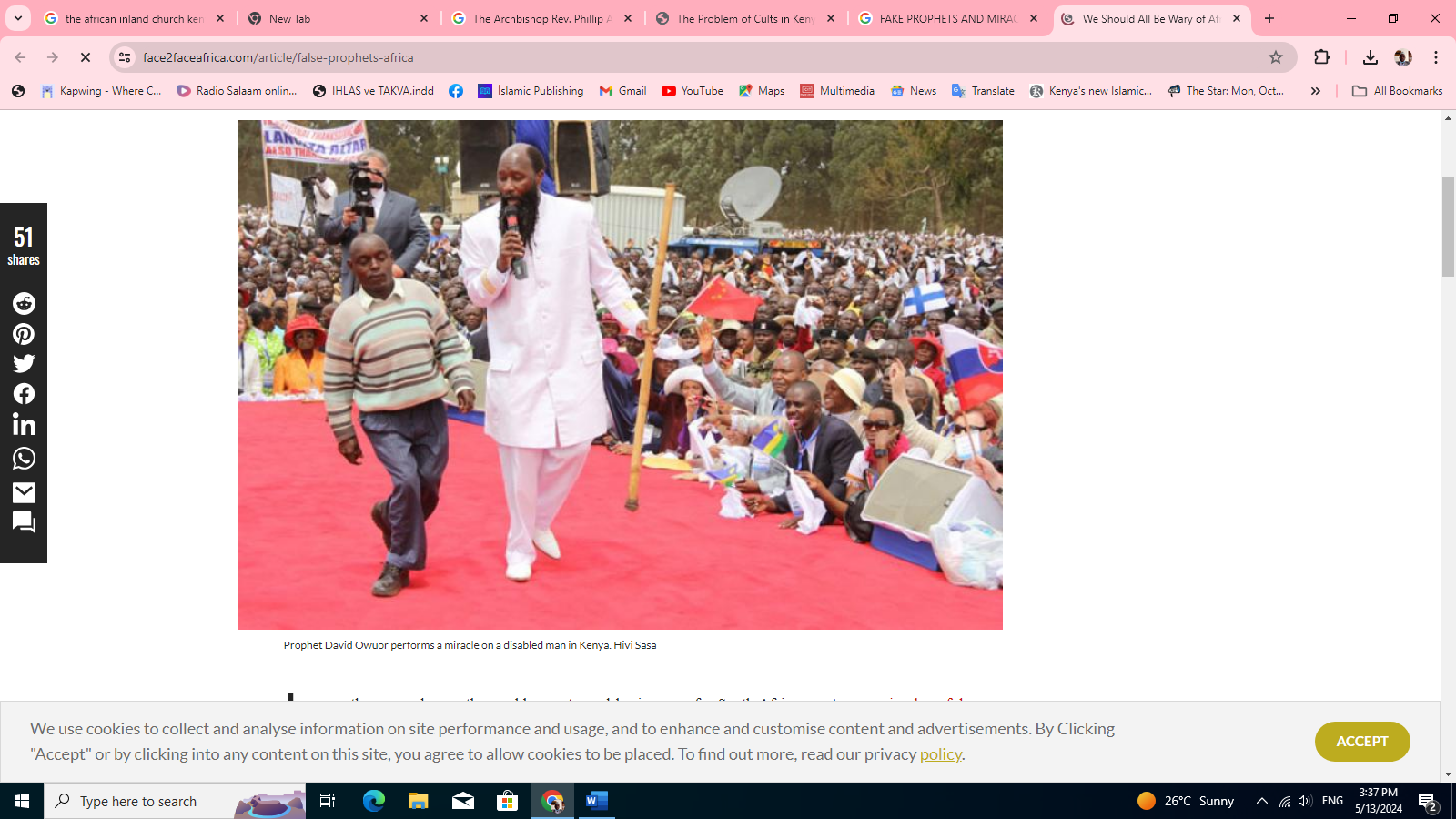 مسیحیت ، شاخه ها و سازمانهای وابسته به آن در کنیا