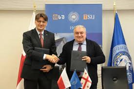 امضاء تفاهم نامه همکاری دانشگاه دولتی تفلیس با دانشگاه لهستانی