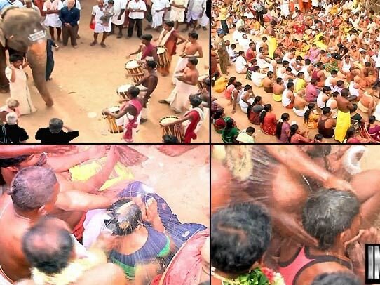 مراسم و آیین های شگفت انگیز در هندوستان - 6 
شکستن نارگیل بر روی سر ،آیینی کهن در ایالت تامیل نادو
