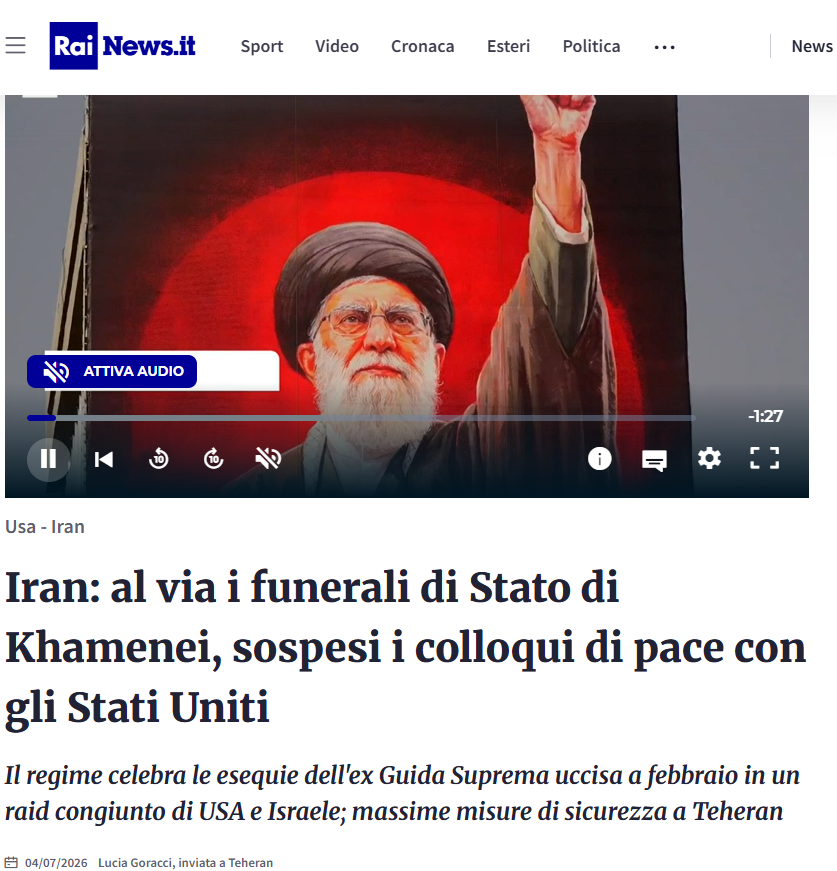 تشییع امام شهید در رسانه های ایتالیا(2)